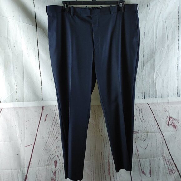 Caravelli Slim Fit Italian design Harry 2B Super 150s 48R Navy Blue 2pc Suit - Picture 13 of 16